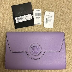 Versace lilac wallet/mini bag. NWT
